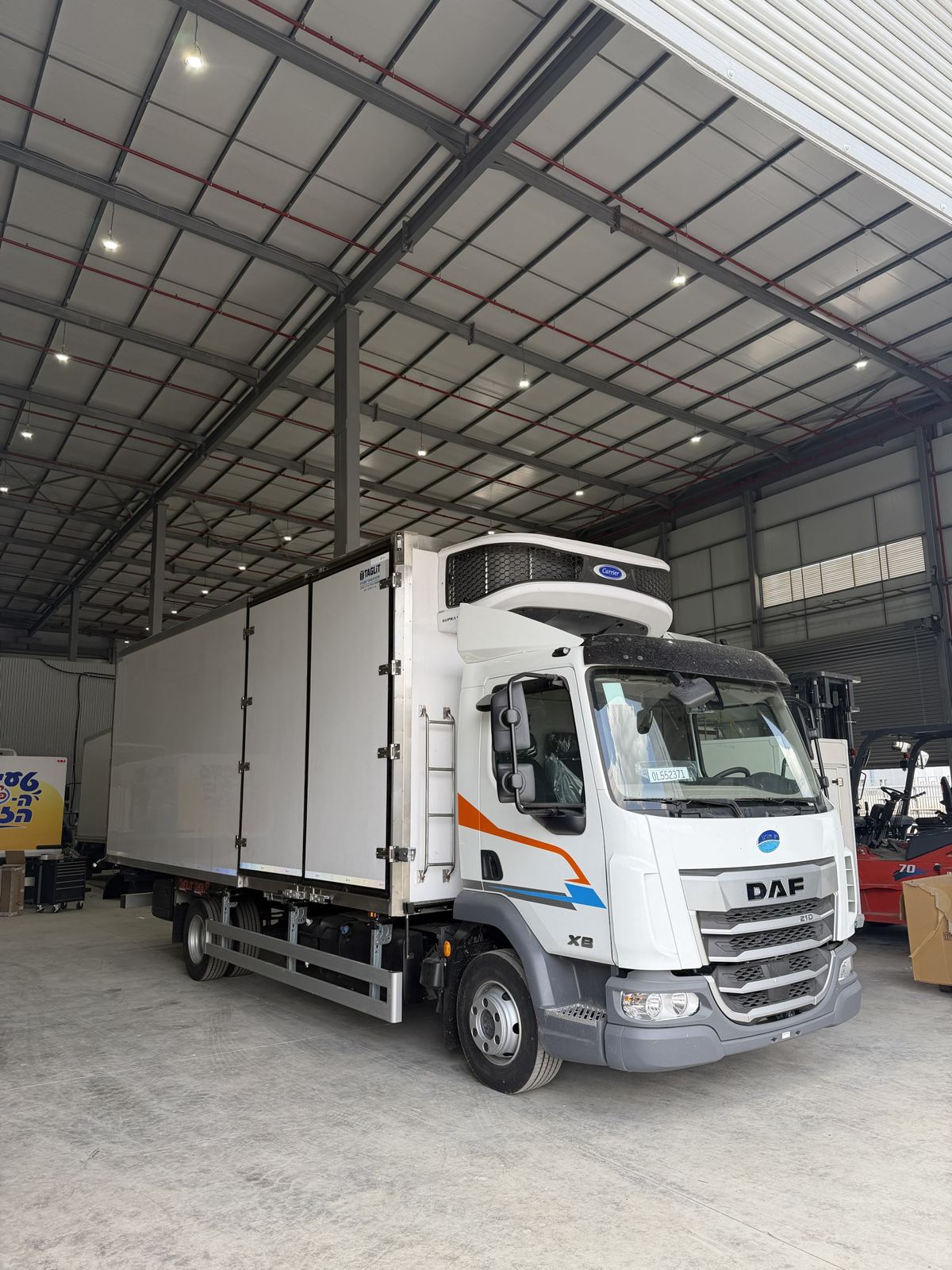 Finished truck in the factory hall